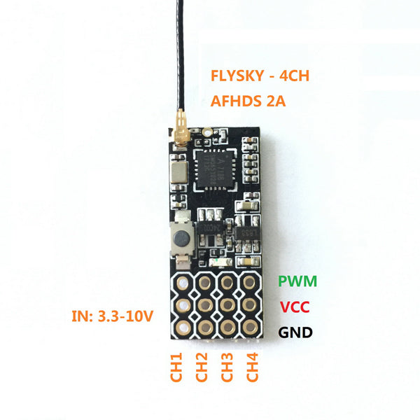 4CH Mini AFHDS2A Receiver - (FS2A-4CH)